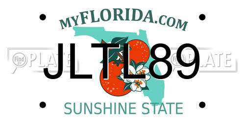 JLTL89 Florida License Plate