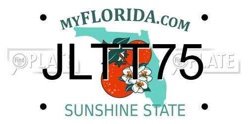JLTT75 Florida License Plate
