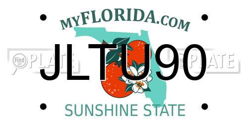 JLTU90 Florida License Plate