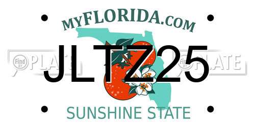 JLTZ25 Florida License Plate