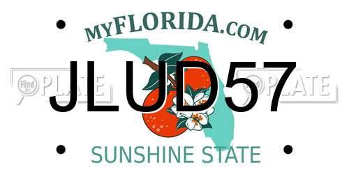 JLUD57 Florida License Plate