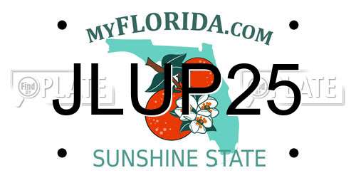 JLUP25 Florida License Plate