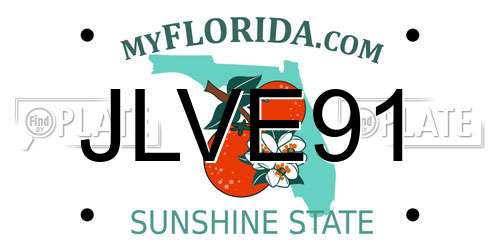 JLVE91 Florida License Plate