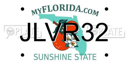 JLVR32 Florida License Plate