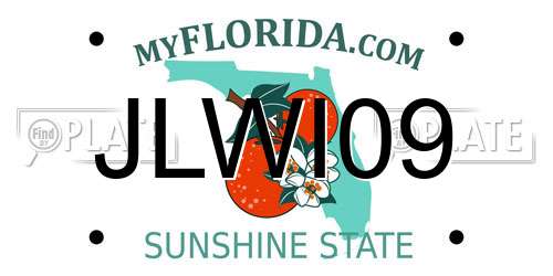 JLWI09 Florida License Plate