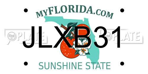 JLXB31 Florida License Plate