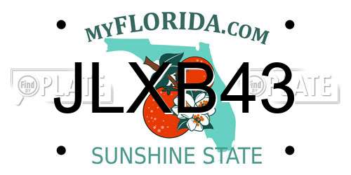 JLXB43 Florida License Plate