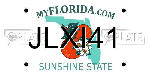 JLXI41 Florida License Plate