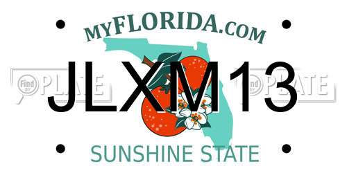 JLXM13 Florida License Plate
