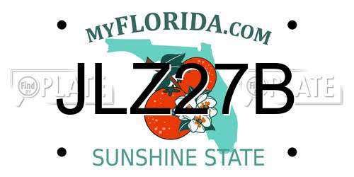JLZ27B Florida License Plate