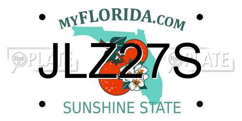 JLZ27S Florida License Plate