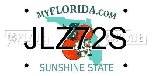 JLZ72S Florida License Plate
