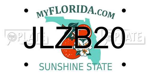 JLZB20 Florida License Plate