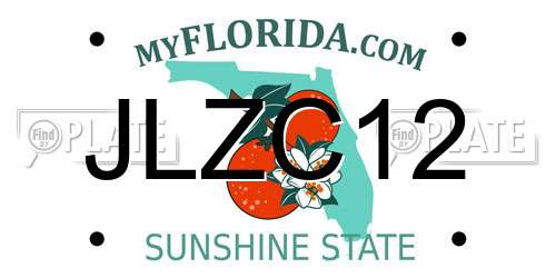 JLZC12 Florida License Plate