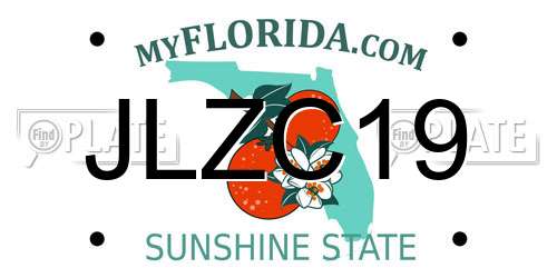 JLZC19 Florida License Plate