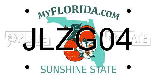 JLZG04 Florida License Plate