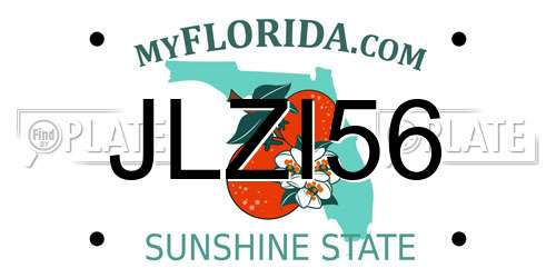 JLZI56 Florida License Plate