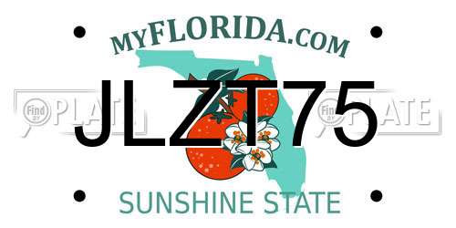 JLZT75 Florida License Plate
