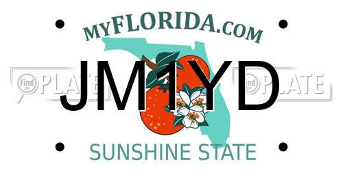 JM1YD Florida License Plate