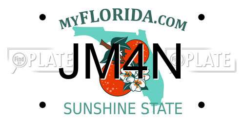 JM4N Florida License Plate