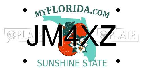JM4XZ Florida License Plate