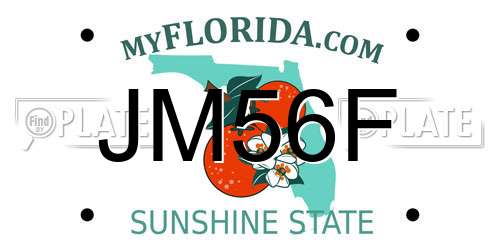 JM56F Florida License Plate