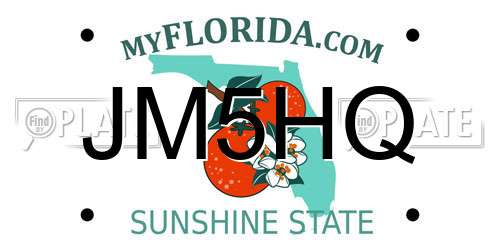 JM5HQ Florida License Plate