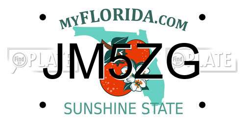JM5ZG Florida License Plate