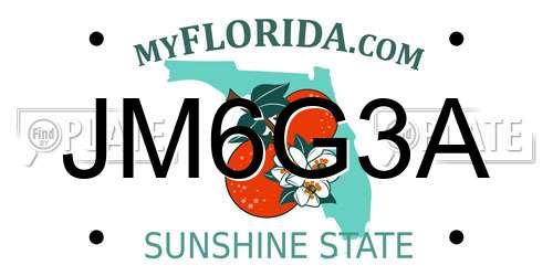 JM6G3A Florida License Plate