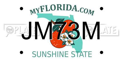 JM73M Florida License Plate