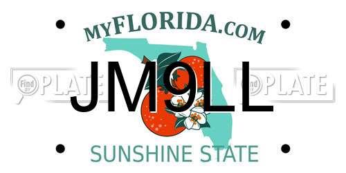 JM9LL Florida License Plate