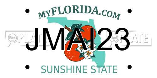 JMAI23 Florida License Plate