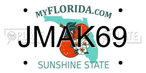 JMAK69 Florida License Plate