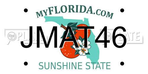 JMAT46 Florida License Plate
