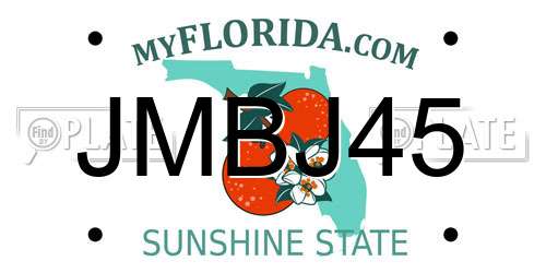 JMBJ45 Florida License Plate