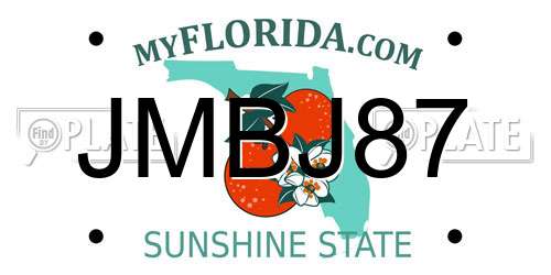 JMBJ87 Florida License Plate