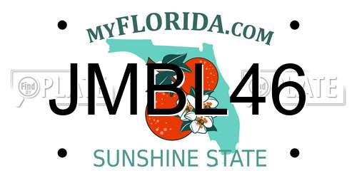JMBL46 Florida License Plate