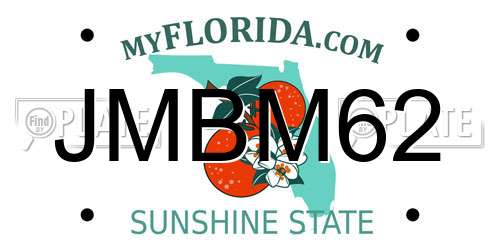 JMBM62 Florida License Plate