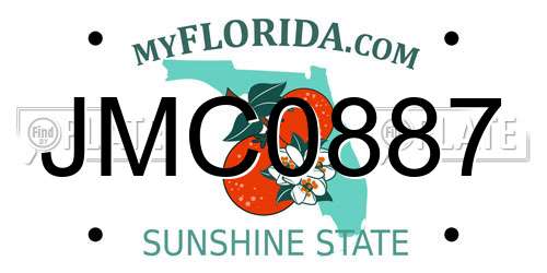 JMC0887 Florida License Plate