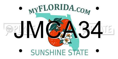 JMCA34 Florida License Plate