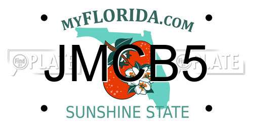 JMCB5 Florida License Plate