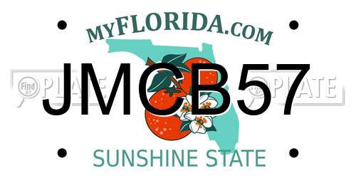 JMCB57 Florida License Plate