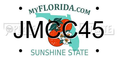 JMCC45 Florida License Plate