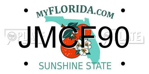JMCF90 Florida License Plate