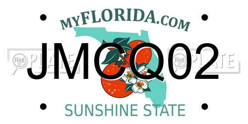 JMCQ02 Florida License Plate