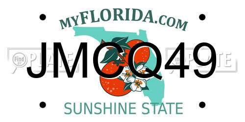 JMCQ49 Florida License Plate