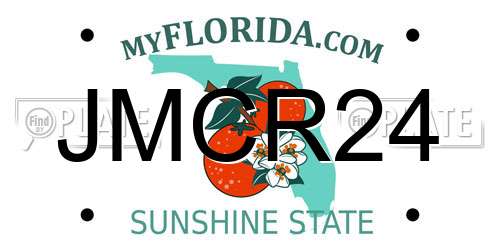 JMCR24 Florida License Plate