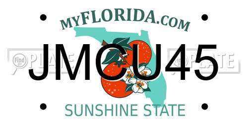 JMCU45 Florida License Plate