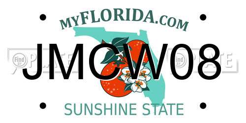 JMCW08 Florida License Plate