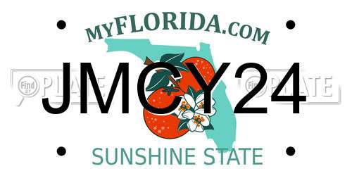 JMCY24 Florida License Plate